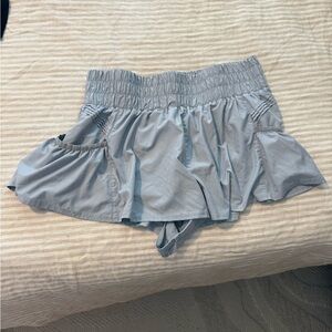 Women's Athletic Gray Shorts with Elastic Waistband